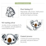 925 Sterling Silver Jewelry Set Manufacturer - Cute Bear Koala Animal Pearls Girls