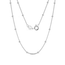 925 Sterling Silver Choker Necklace Supplier - Minimalist 18K Gold Rhodium Plated Beads