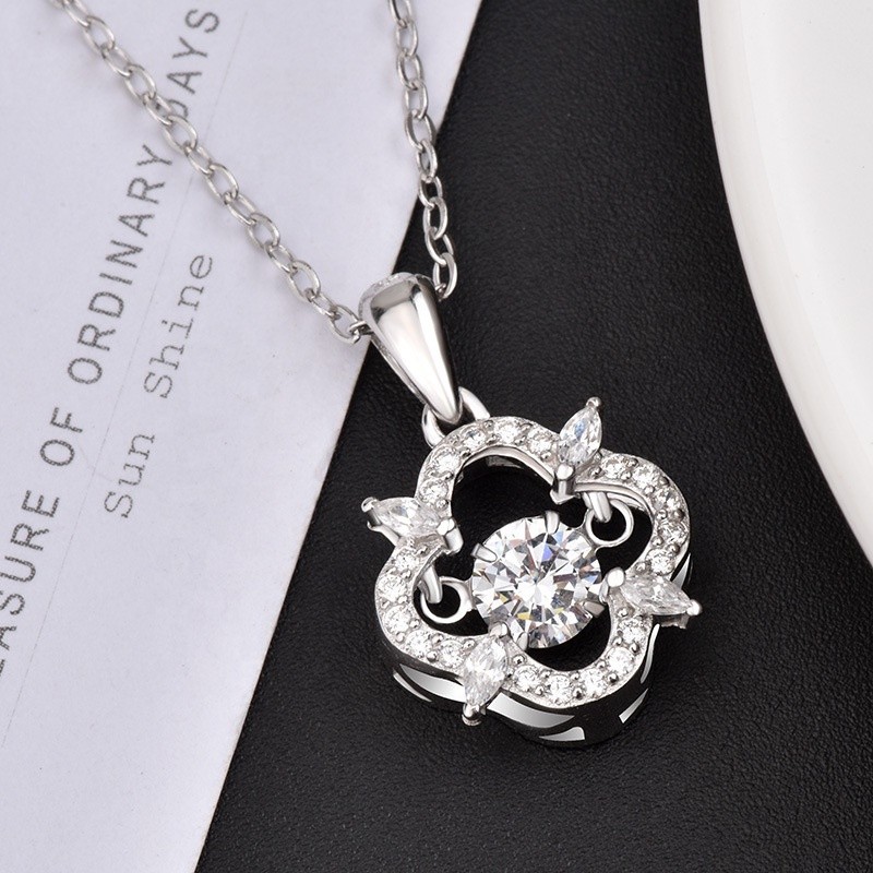 925 Sterling Silver Pendant Manufacturer - Floating Dancing Zirconia Beating Heart