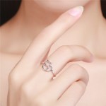 925银戒指供应商 - 调皮小猫爱心动物女性礼品