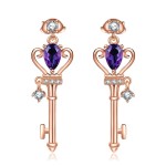 925 Sterling Silver Jewelry Set Factory - Crown Natural Amethyst Wedding Party Jewellery
