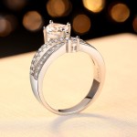 925银戒指供应商 - 钻石订婚婚礼锆石时尚