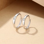 银色对戒工厂 - 可调节情侣订婚婚礼礼品批发
