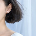 925银耳钉工厂 - 不对称鹿圣诞老人圣诞礼品