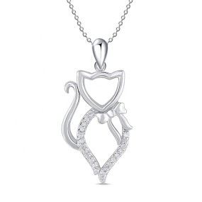 925 Sterling Silver Pendant Supplier - Grace Cat Simple Personality Summer Jewelry