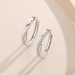 可调节情侣戒指厂家 - 闪亮钻石经典婚礼派对饰品
