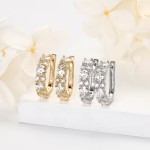925银hoop耳环工厂 - 2.76ct圆形切割莫桑石奢华精致饰品