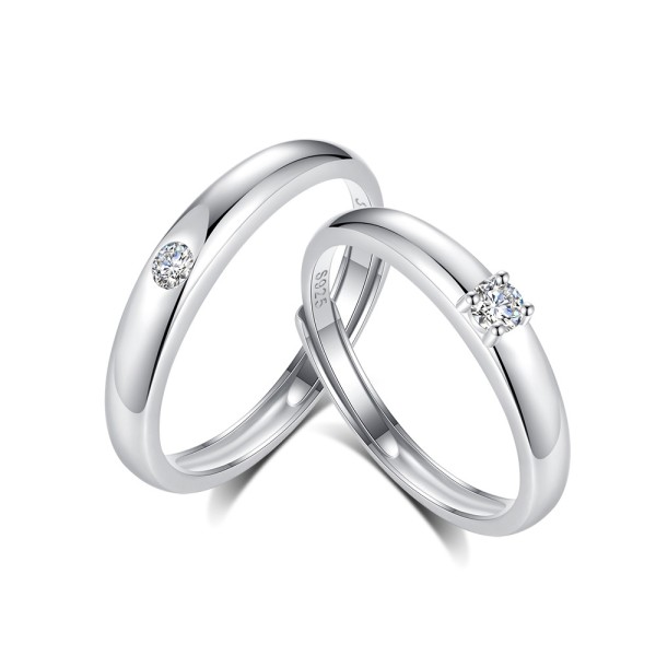 银色对戒工厂 - 可调节情侣订婚婚礼礼品批发