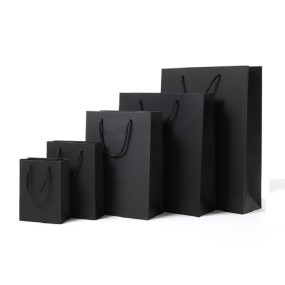 Kraft Paper Tote Bag Manufacturer - Wholesale Black Custom Logo