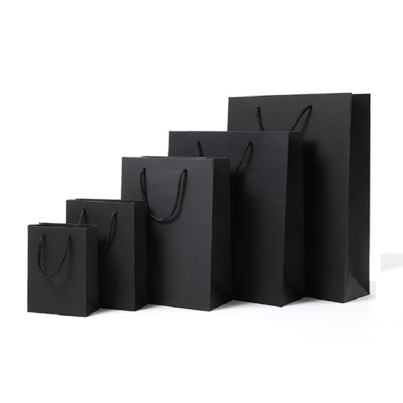 Kraft Paper Tote Bag Manufacturer - Wholesale Black Custom Logo