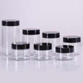 Plastic Jar Manufacturer - PET Round Aluminum Lid Cosmetic