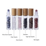 Glass Bottle Manufacturer - 10ml Clear Crystal Bamboo Cap
