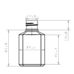 Squeeze Bottle Manufacturer - 30ml Transparent Square Flip Cap