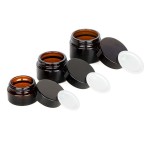Glass Cosmetic Jar Manufacturer - Amber Round 5-100g Cream Container