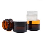 Glass Cosmetic Jar Manufacturer - Amber Round 5-100g Cream Container