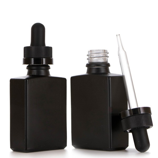 Dropper Bottle Factory - 30ml Black Frosted Glass Pipette