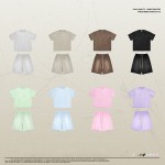 Casual Set Factory - Retro Washed Short-sleeved Suit