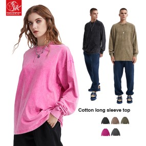 Retro T-Shirt Manufacturer - 230G Pure Cotton Long Sleeve