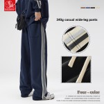 Sweat Pants Factory - Stripe Design Loose Fit Casual