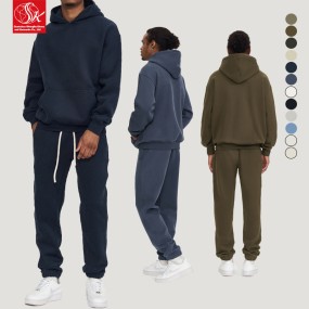 套头套装供应商-素色针织口袋