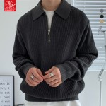Sweater Factory - Jacquard Pattern Half Zip Custom