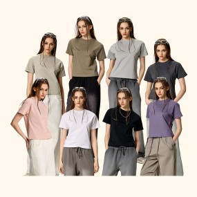 Cropped T-Shirt Supplier - Vintage Design Slim