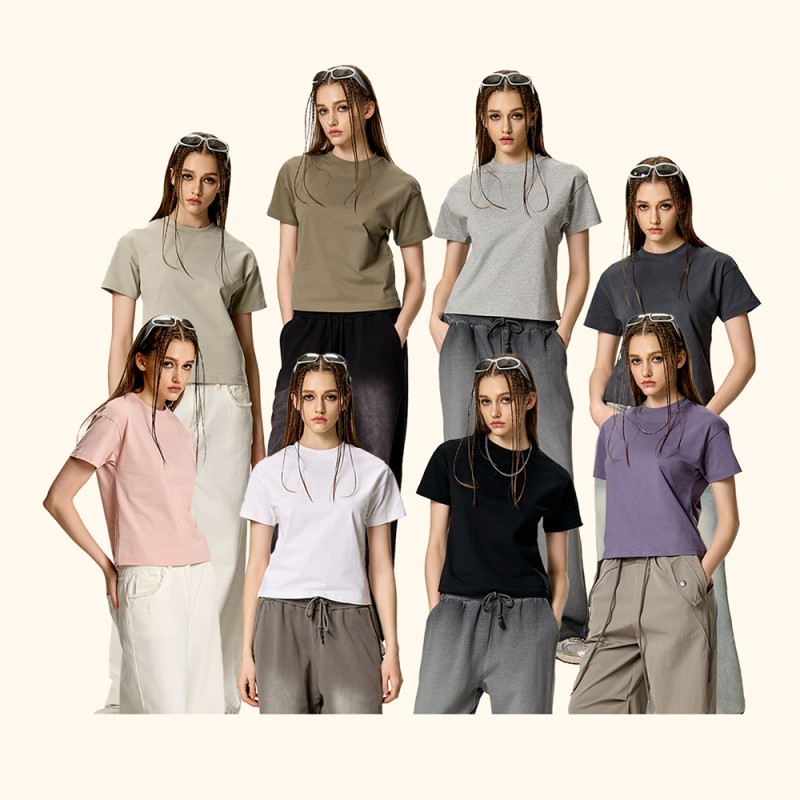 Cropped T-Shirt Supplier - Vintage Design Slim