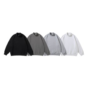 Hooded Sweatshirt Factory - Plain Black Oversize