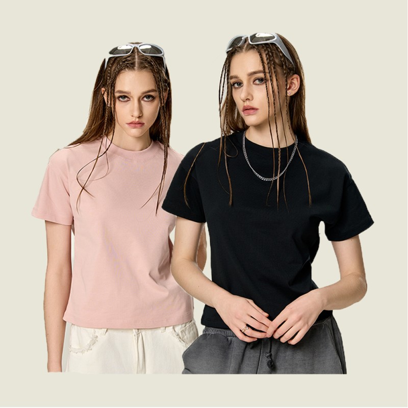 Sports Crop Manufacturer - Round Neck Tight Blank