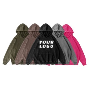 Acid Wash Hoodie Manufacturer - Men's Pullover Vintage