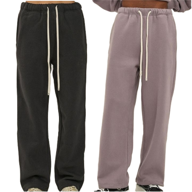 Jogger Pants Factory - Fleece Pure Color Loose