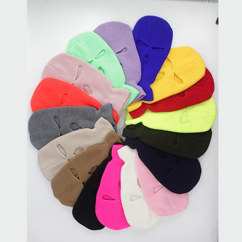 Ski Mask Supplier - 3-Hole Knitted Balaclava