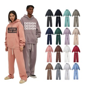Hoodie Tracksuit Supplier - 100% Cotton Pullover Set