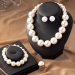Jewelry Set Supplier - Women's Imitation Pearl Necklace Bracelet Earrings Party