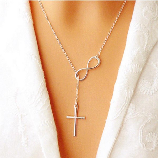 Pendant Necklace Supplier - Simple Cross 8 Infinite Jumper Chain for Women Wedding