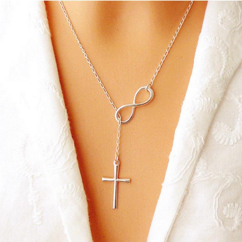 Pendant Necklace Supplier - Simple Cross 8 Infinite Jumper Chain for Women Wedding