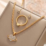 Jewelry Set Manufacturer - Luxury Golden Braided Knot Elegant Fashion Accessories