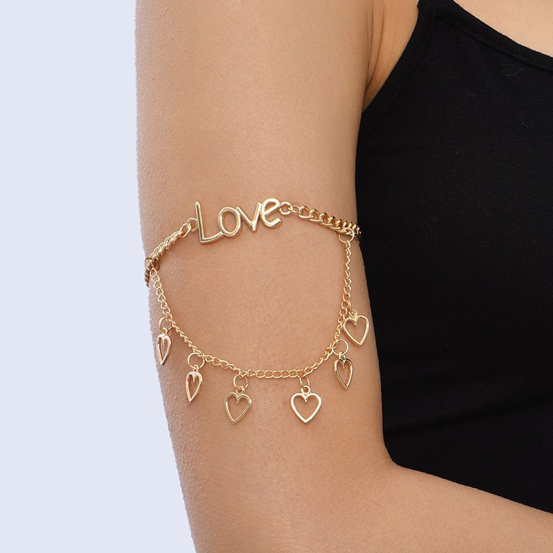 Armband Factory - Fashion Gold Color Heart Love Multi-Layers Adjustable for Women