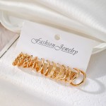 Earrings Set Manufacturer - 2025 24Pcs Twisted Twist C Shape Metal Huggie Hoop