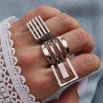 Adjustable Ring Supplier - Fashion Exaggerated Geometry for Women Jewelry