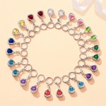 Jewelry Set Supplier - Fashion Colorful Rhinestone Gold Plated Geometric Drop Bride