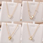 Necklace Factory - Custom Charm Heart Natural Shell Pendant Gold Plated Stainless