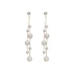 Drop Earring Factory - Fashion Vintage Crystal Imitate Pearl Tassel Gold Jewelry