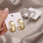 Earrings Set Manufacturer - Fashion Gold Silver Color C-shaped Geometric for Women