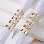 Foot Ring Set Manufacturer - Butterfly Hollow Wide Double Love 10 Piece Gold Plated