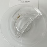 发爪夹工厂 - 韩式果冻色半圆形大塑料方形