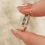 情侣戒指厂家 - 经典银色钻石立方氧化锆婚礼订婚
