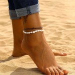 Anklets Supplier - Fashion Shell Summer Beach Barefoot Leather Bohemian Leg Chain
