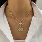 Necklace Supplier - 2025 Fashion Heart Triple Layers Pendant for Women Girls