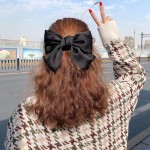 Hair Clips Manufacturer - Satin Bow Large Tails Hair Bow Hairpin Bowknot Hairgrips
